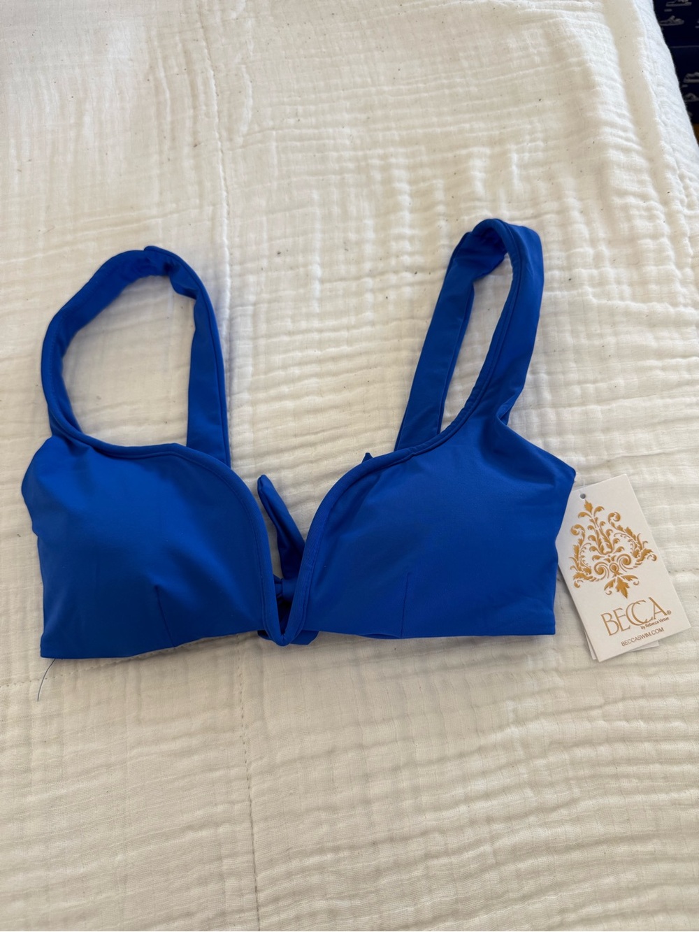 NWT BECCA Color Code Erin V Wire Cut Out Bralette Bikini Top Size Small